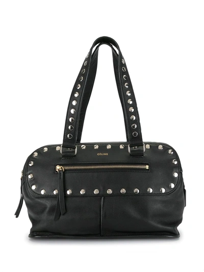 Pre-owned Celine Stud Detail Handbag In Black