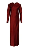 La Collection Jacqueline Silk-satin Maxi Dress In Red