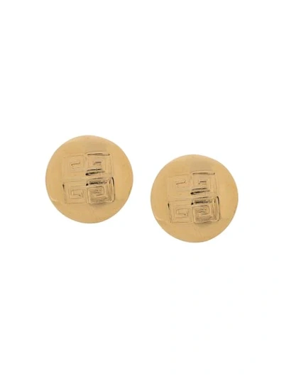 Pre-owned Givenchy 1980s Clip-on Earrings In Gold