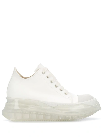 Rick Owens Drkshdw Canvas Lace-up Sneakers In White