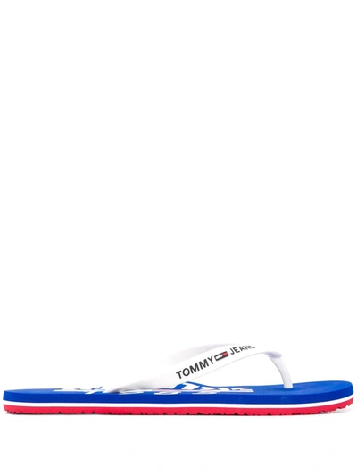 Tommy Jeans Branded Flip-flops In Blue