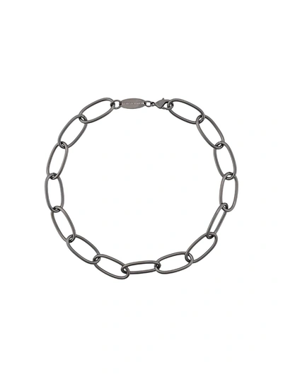 Federica Tosi Lace Bolt Short Chain Necklace In Silver