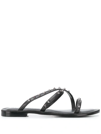 Kurt Geiger Stud Margot Slide Sandal In Black