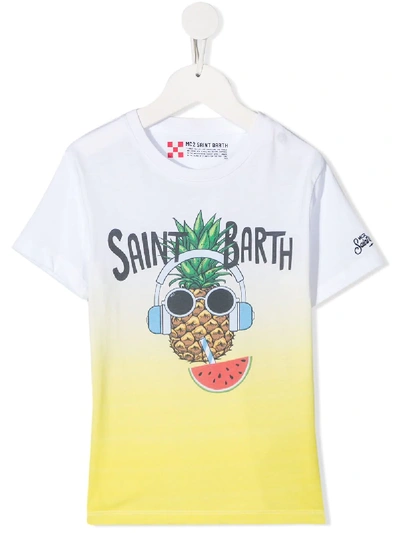 Mc2 Saint Barth Teen Fiat© 500 Print T-shirt In White