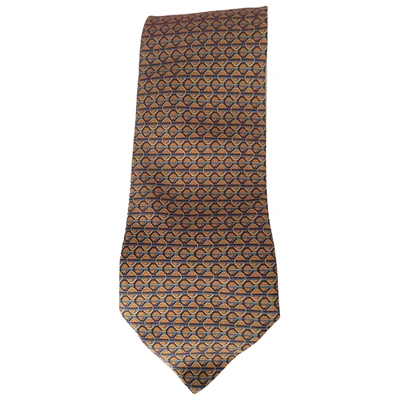 Pre-owned St Dupont Silk Tie In Multicolour