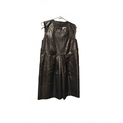 Pre-owned Burberry Silk Mini Dress In Anthracite