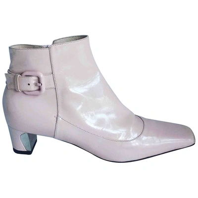 Pre-owned Louis Vuitton Patent Leather Boots In Pink
