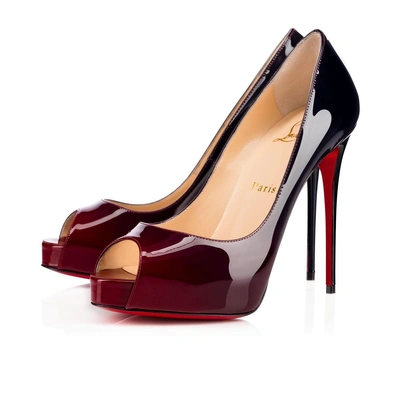 Christian Louboutin New Very Prive 120 Carmin-night Patent Leather