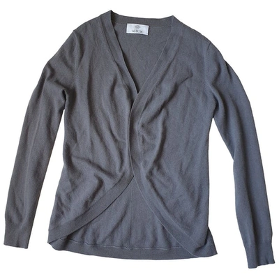 Pre-owned Allude Cashmere Cardigan In Grey