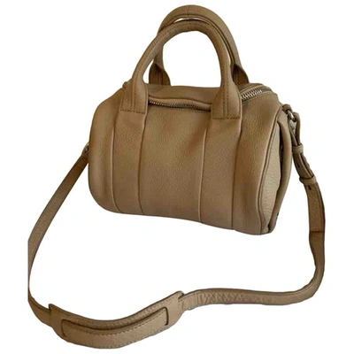 Pre-owned Alexander Wang Rockie Leather Handbag In Khaki