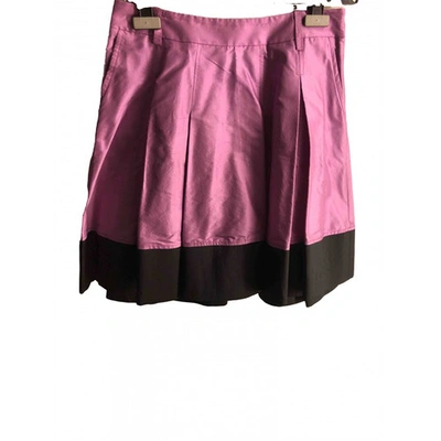 Pre-owned Patrizia Pepe Silk Skirt In Pink