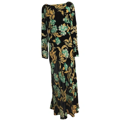 Pre-owned Saloni Green Silk Dress