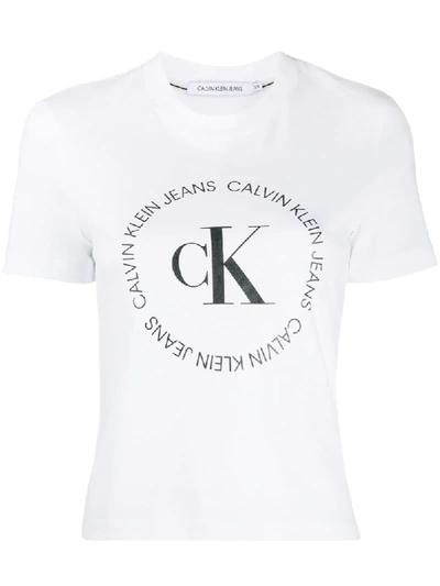 Calvin Klein Jeans Est.1978 T-shirt In White Cotton