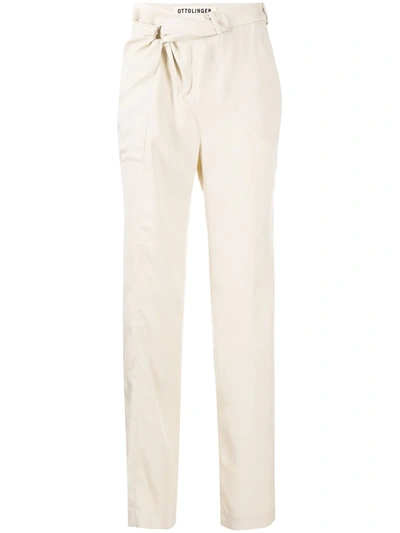 Ottolinger Knotted Tailored Trousers In Neutrals