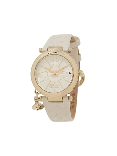 Vivienne Westwood Orb Ii 32mm Watch In White