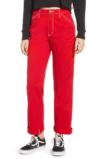 Dickies Relaxed Fit Carpenter Pants In Red