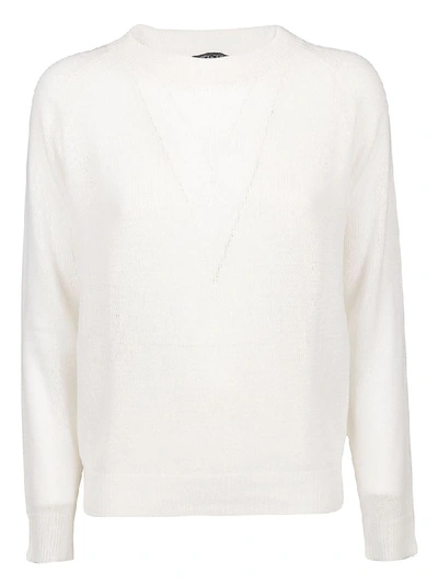 Aragona Women's White Cashmere Sweater