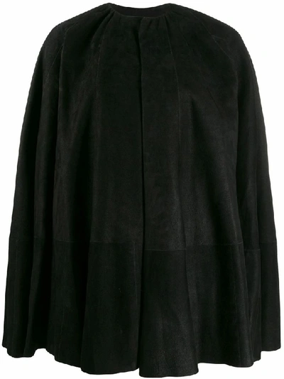 Rick Owens Women's Black Leather Outerwear Jacket