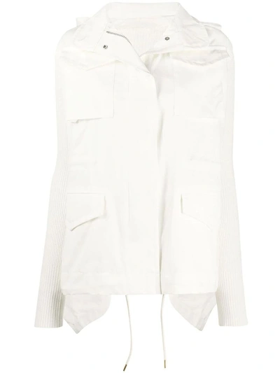 Sacai Women's White Cotton Outerwear Jacket