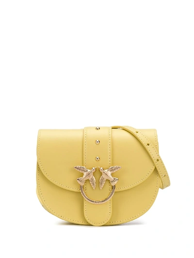 Pinko Yellow Leather Belt Bag