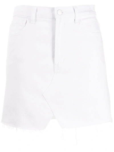 J Brand Jules High Rise Denim Skirt In White