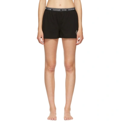 Calvin Klein Underwear Black 'ck One' Basic Sleep Shorts In 001 Black