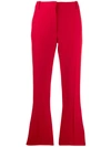 Valentino Kickflare Tailored Trousers In Red