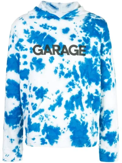 The Elder Statesman Garage Tie-dye Hoodie In Blue