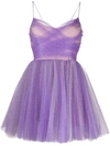 Brognano Short Wisteria Dress In Tulle In Purple