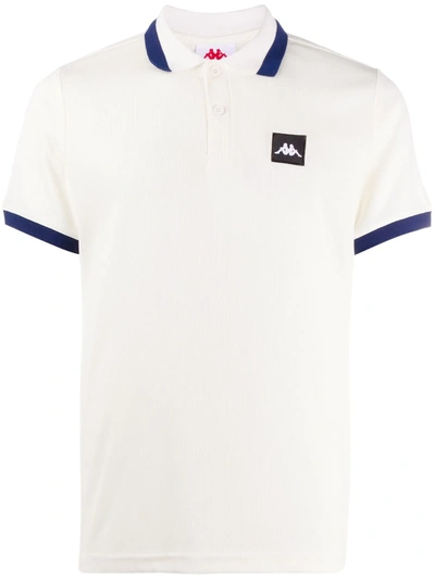 Kappa White Polo Shirt With 'jpn Coby' Logo In Neutrals