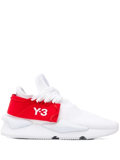 Y-3 Kaiwa Knit Low-top Sneakers In White