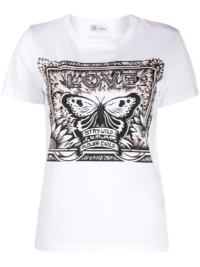 Red Valentino White 'butterfly' T-shirt