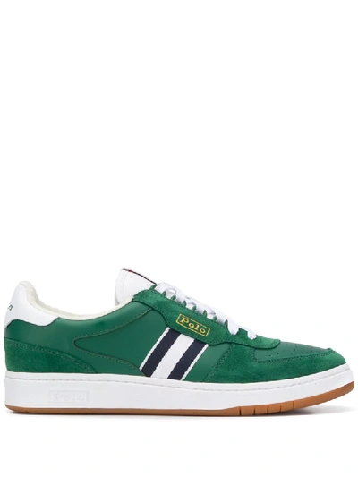 Polo Ralph Lauren Sneakers Polo Court W/side Bands In Green