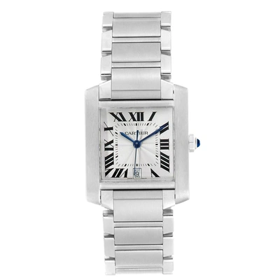 Cartier Tank Francaise Silver Dial Automatic Steel Mens Watch W51002q3 In Not Applicable
