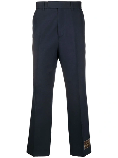 Gucci Orgasmique Cropped Trousers In Blue