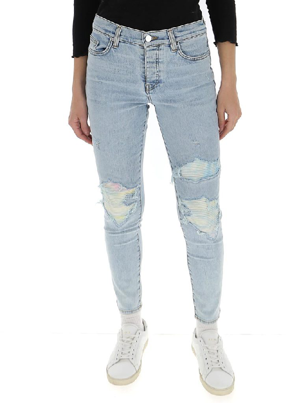 amiri green snake jeans