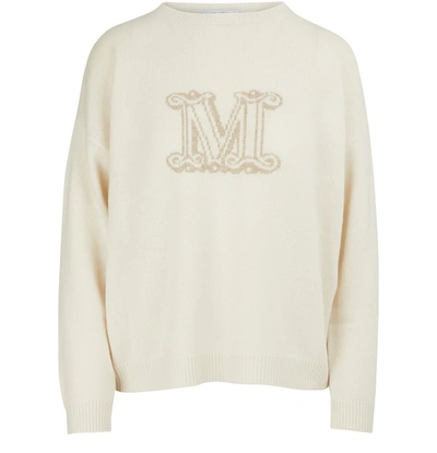 Max Mara Cannes Cashmere Jumper In Ivory