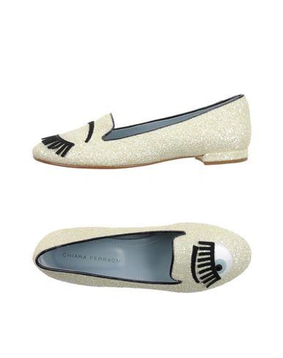 Chiara Ferragni Loafers In Light Yellow