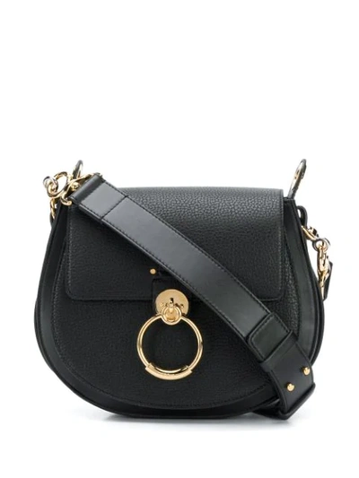 Chloé Ring Applique Shoulder Bag In Black