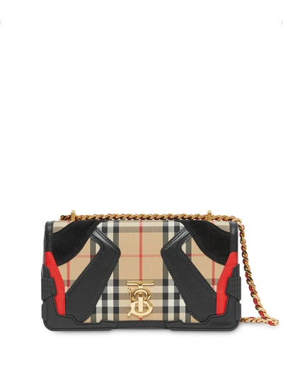 Burberry Small Appliqué Vintage Check Lola Bag In Multicolor