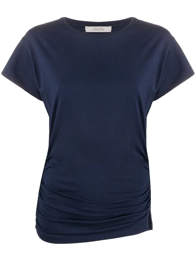 Dorothee Schumacher Fascinating Drapes T-shirt In Blue
