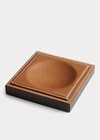 Polo Ralph Lauren Brennan Leather-teak Catchall In Hunter Green