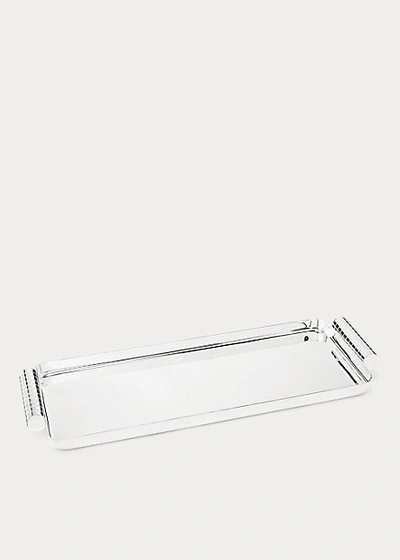 Ralph Lauren Montgomery Oblong Tray In Silver