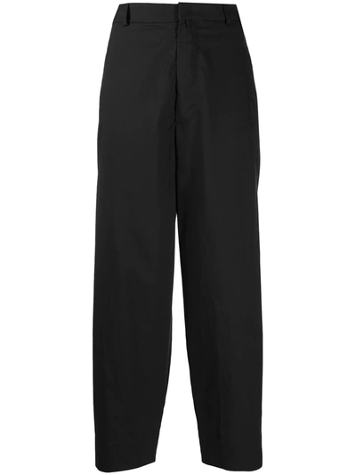 Maison Flaneur Wide-leg Trousers In Black