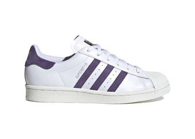 Pre-owned Adidas Originals Adidas Superstar Cloud White Purple (women's) In Cloud White/tech Purple/off White
