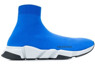 Pre-owned Balenciaga  Speed Trainer Blue