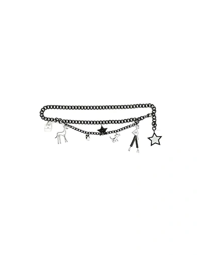 Elisabetta Franchi Thin Belt In Black