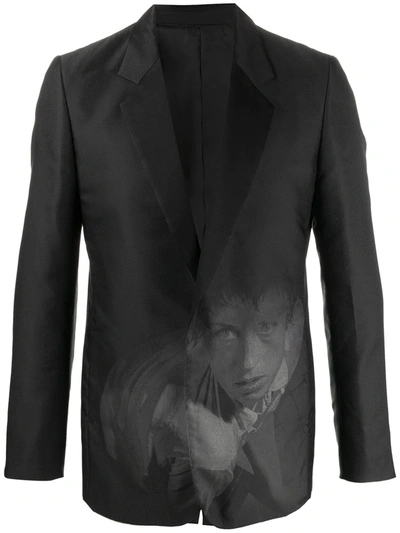 Undercover Portrait Print Blazer Jacket In Black