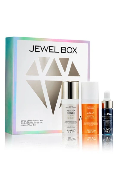 Sunday Riley Jewel Box Travel Size Skin Care Set In Silver