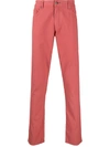 Hackett Five Pocket Straight-leg Jeans In Red